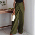 Bow-tie Woven Fashionable Trousers Straight-leg Pants
