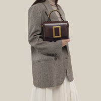 Womens Sleek High-end Patent Leather Crossbody Bag