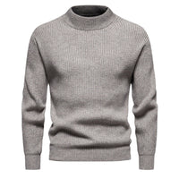 Men's Casual Knitted Solid Color Slim Fit Sweater