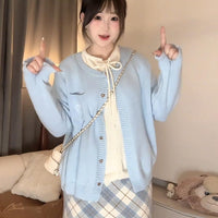 Women's Fake Two-piece Knitted Cardigan Sweater