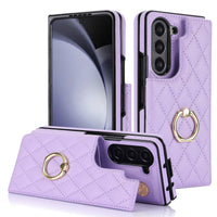 Applicable To ZFOLD56 Classic Style Ring Double Buckle ZFOLD34 Leather Case Folding Shell
