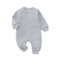 Round Neck Long Sleeve One-piece