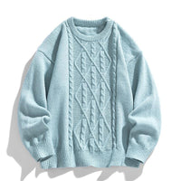 Twist Stripes Pullover Bottoming Shirt Autumn And Winter Furry Sweater
