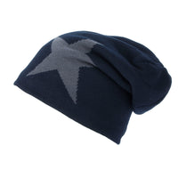 Fleece-lined Warm Big Five-pointed Star Knitted Woolen Hat