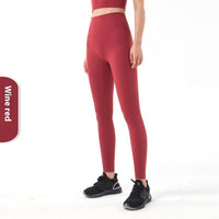 Yoga Women's No Embarrassment Line Skin-friendly Nude Feel Fitness Pocket High Top Sports Leggings