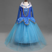 Girls' Fashion Simple Solid Color Princess Dress
