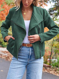 Fashion Casual Short Motorcycle Suede Jacket