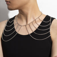 Fashion Exaggerated Multi-layer Tassel Men's Body Chain