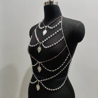 Multi-layer Chest Necklace Stainless Steel Bracelet Love Pendant Body Chains