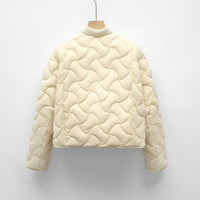 Loose Minimalist Style Lightweight Round Neck Short Jacket