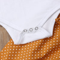 Female Baby Suit Summer Letters Short-sleeved Romper Polka Dots