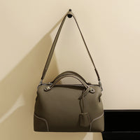 Top Layer Cowhide Handbag Women's Large Capacity Simple Shoulder Messenger Bag