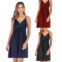 Suspender  Home Wear Slim Fit Large Swing Nightdress