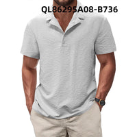 Printed Men's Loose Trendy Short Sleeve Lapel Shirt