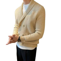 Men's Solid Color British Style Business Knit Jacket