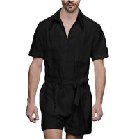 Casual Sports Jumpsuit Suit Men's Loose Short Sleeve T-shirt Shorts Set Suit