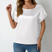 New Springsummer Womens Loose-fitting Cropped T-shirt