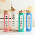 Large Capacity Portable Glass Water Bottle Single Layer High Temperature Resistance