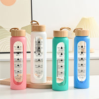 Large Capacity Portable Glass Water Bottle Single Layer High Temperature Resistance