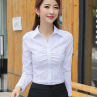 Figure-flattering Lapel-neck Slightly Stretchy Base-layer Shirt