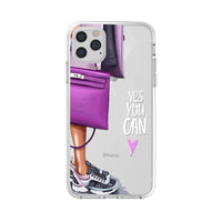 Fashion Lady Mobile Phone Case Transparent TPU Soft Protective Cover