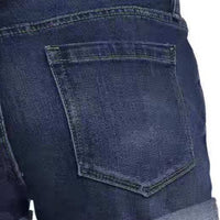 Womens New Style Single-Breasted Ripped Denim Shorts