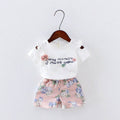 Fashion Cute Child Baby Girl Short Sleeve Suit