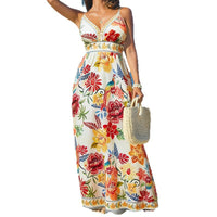 Women's Strap Print Casual Dress