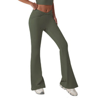 Women's High-Waist Slightly Flared Quick-Drying Casual Sports Trousers