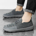Pigskin Casual Hollow Out Breathable Velcro Suede British Casual Outdoor Shoes