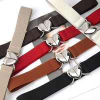 Elastic Stretch All-matching Love Buckle Thin Belt