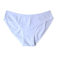 Women's Cotton Underwear Mid-waist Heart-shaped Briefs