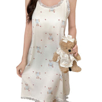 Skirt With Shoulder-straps Cute Bear Nightdress For Women