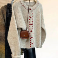 Outer Wear Lazy Knitted Cardigan Top