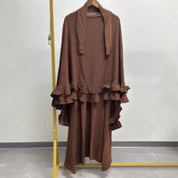 Robe Set Middle Eastern Solid-color Dress Women's Clothing