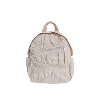 Nylon Fabric Large-Capacity Pleated Patchwork Contrasting Color Backpack