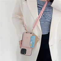 Lychee Pattern Card Holder Phone Case Envelope Diagonal Card