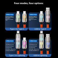 Expansion Adapter Real Silicone Data Four-in-one Car Charging Cable