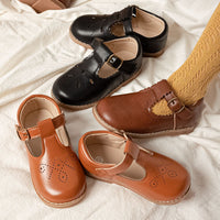 Girls' British Style Leather Shoes Hollow Breathable