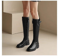 Slimming Tall Boots Womens Flat Knee-high Boots