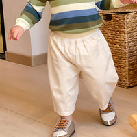 Spring And Autumn Baby Japanese Style All-matching Baby Color Ankle-tied Slacks Loose
