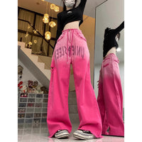 American-style Vintage Ombre High-waisted Jeans