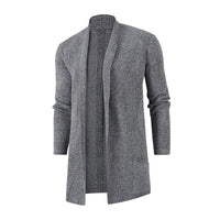 Mens Slim-Fit Plus-Size Knitted Cardigan Coat