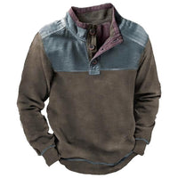 Digital Printing Stand Collar Men's Clothing Casual Sweatshirt