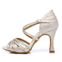 Latin Dance Shoes Hot Drilling Full Drilling Middle Heel