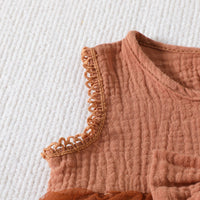 Girls' Princess Sleeveless Lace Jumpsuit
