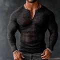 Men's Fashion Transparent Mesh Hollow Top