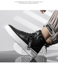 Korean Version Of The Tide Men's White Short Boots