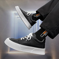 Men's Sports Height Increasing Leisure Solid Color All-match Thick Bottom Board Shoes