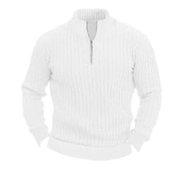 Knitted Sweater Zipper Turtleneck Long Sleeve
